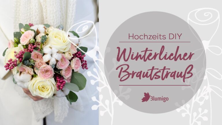 Zauberhafte Winterhochzeit: Der perfekte kleine Brautstrauß fürs Standesamt!